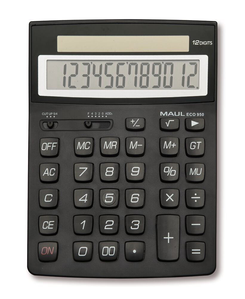 XL ECO 950 SLR-powered pocket calculator, 12-digit