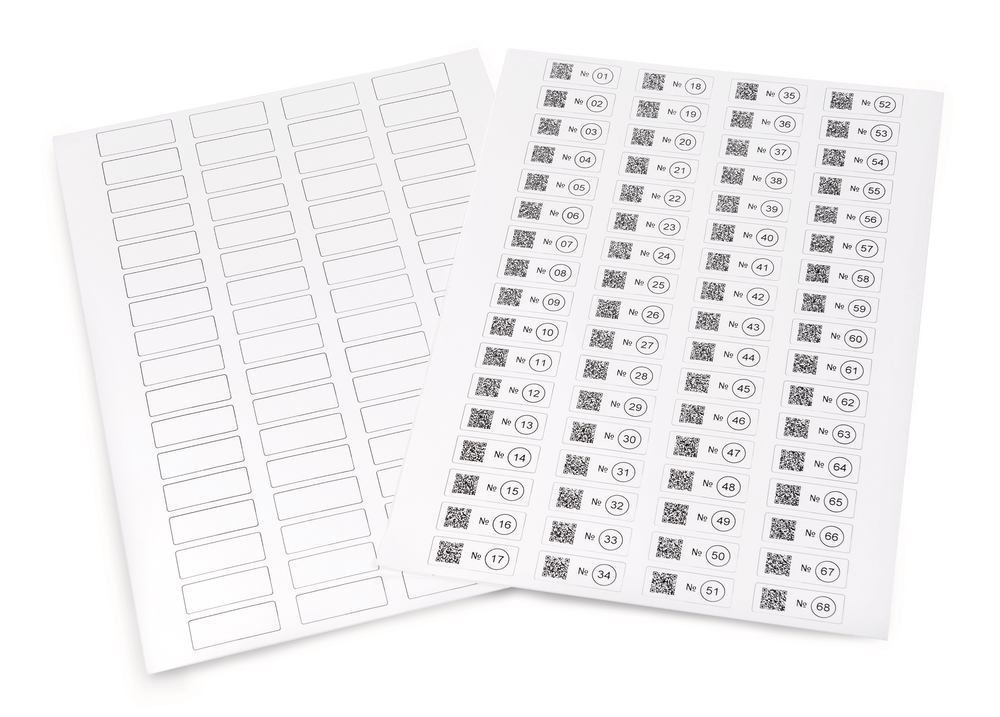 A4 cryogenic labels, white, 36 x 14 mm, 20 sheet(s) - Luminix Health