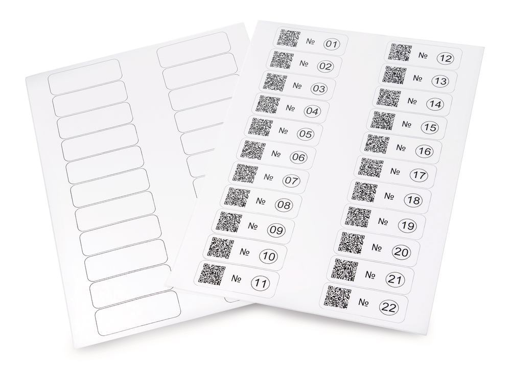 A4 cryogenic labels, white, 67 x 25 mm, 20 sheet(s) - Luminix Health