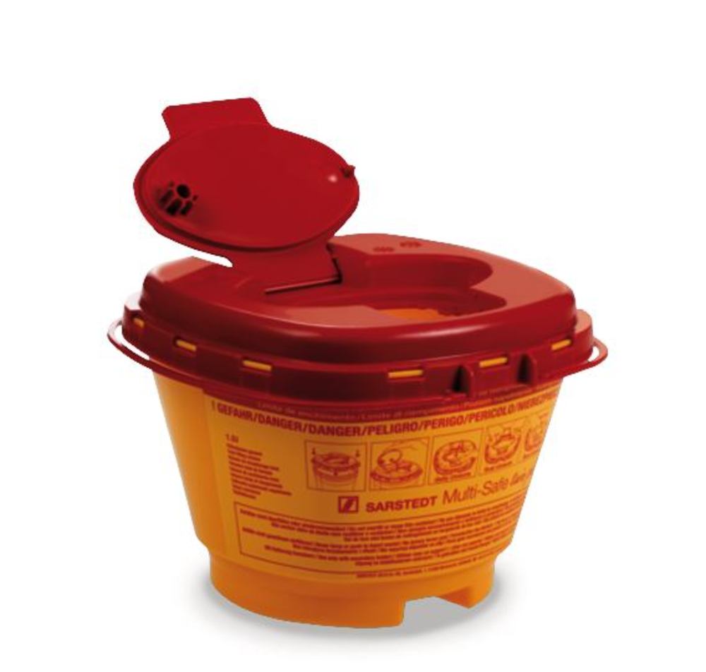 Multi-Safe twin plus 1500, Waste disposal container, PP, 1.5 l, 12 unit(s) - Luminix Health