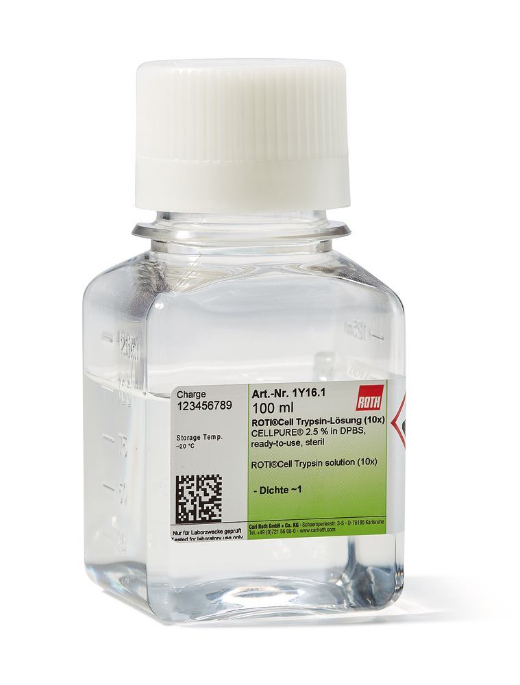 ROTI®Cell Trypsin solution (10x), sterile, 10x, CELLPURE®, 100 ml, plastic - Luminix Health