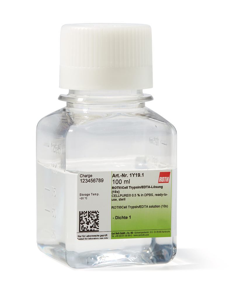 ROTI®Cell Trypsin/EDTA solution (10x), sterile, 10x, CELLPURE®, 100 ml, plastic - Luminix Health