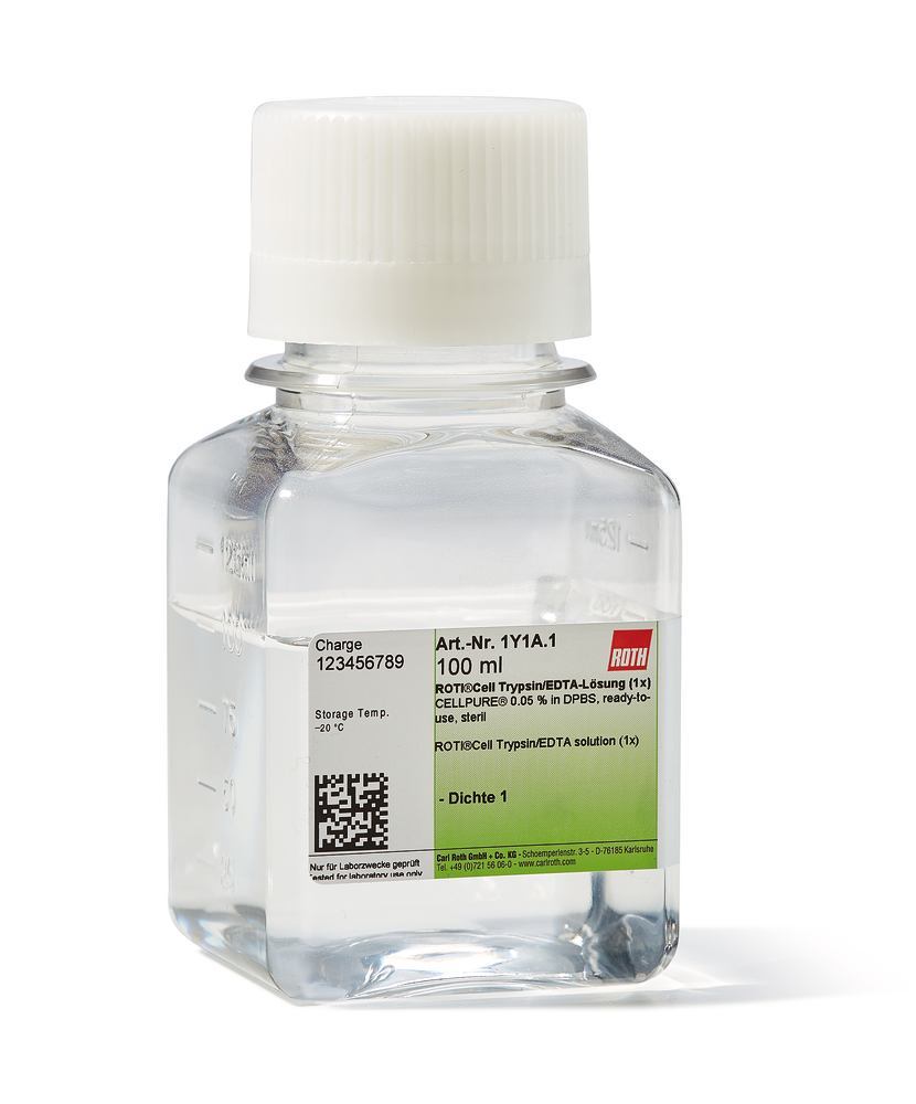 ROTI®Cell Trypsin/EDTA solution (1x), sterile, 1x, CELLPURE®, 100 ml, plastic - Luminix Health