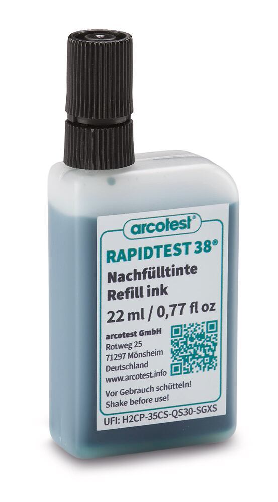 RAPIDTEST 38®, arcotest® 38 mN/m, 22 ml refill ink, art. 1Y1U.1