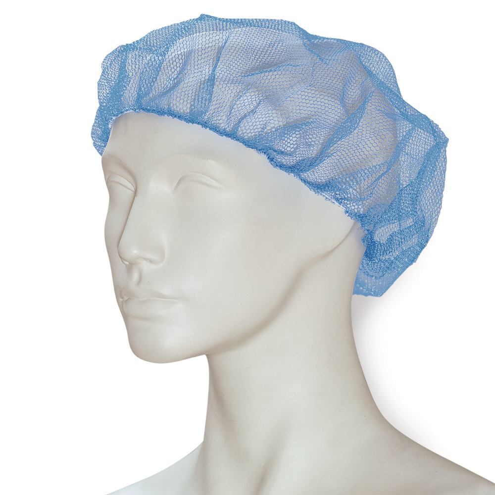 Disposable honeycomb net cover, Nylon, blue, Ø 53 cm, 100 unit(s) - Luminix Health