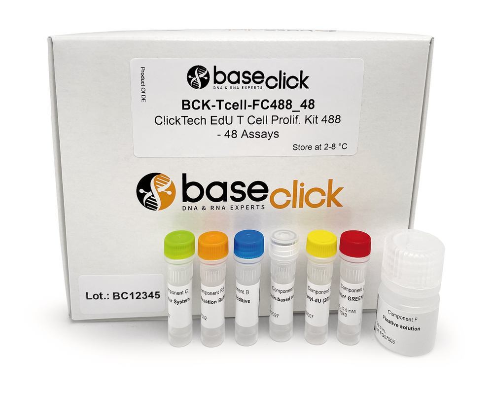 ClickTech EdU T Cell Proliferation Kit 488, For 192 assays., for Flow Cytometry - Luminix Health