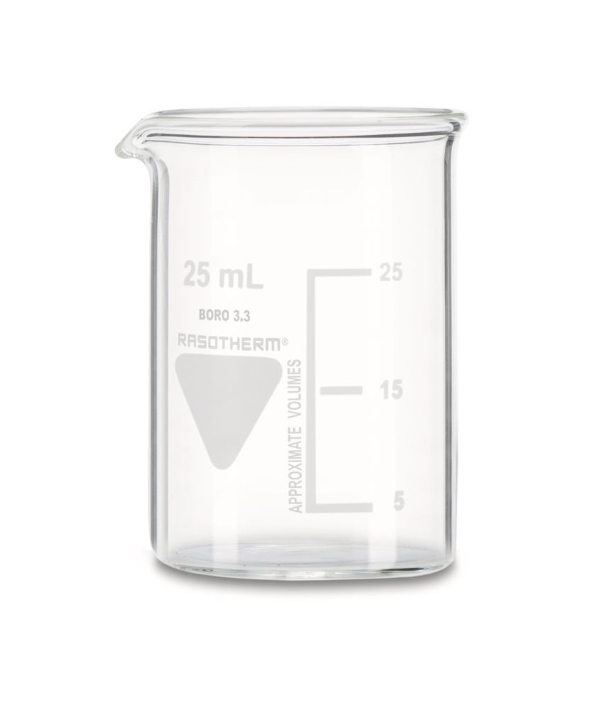 RASOTHERM beaker, short, 25 ml, 10 unit(s) - Luminix Health