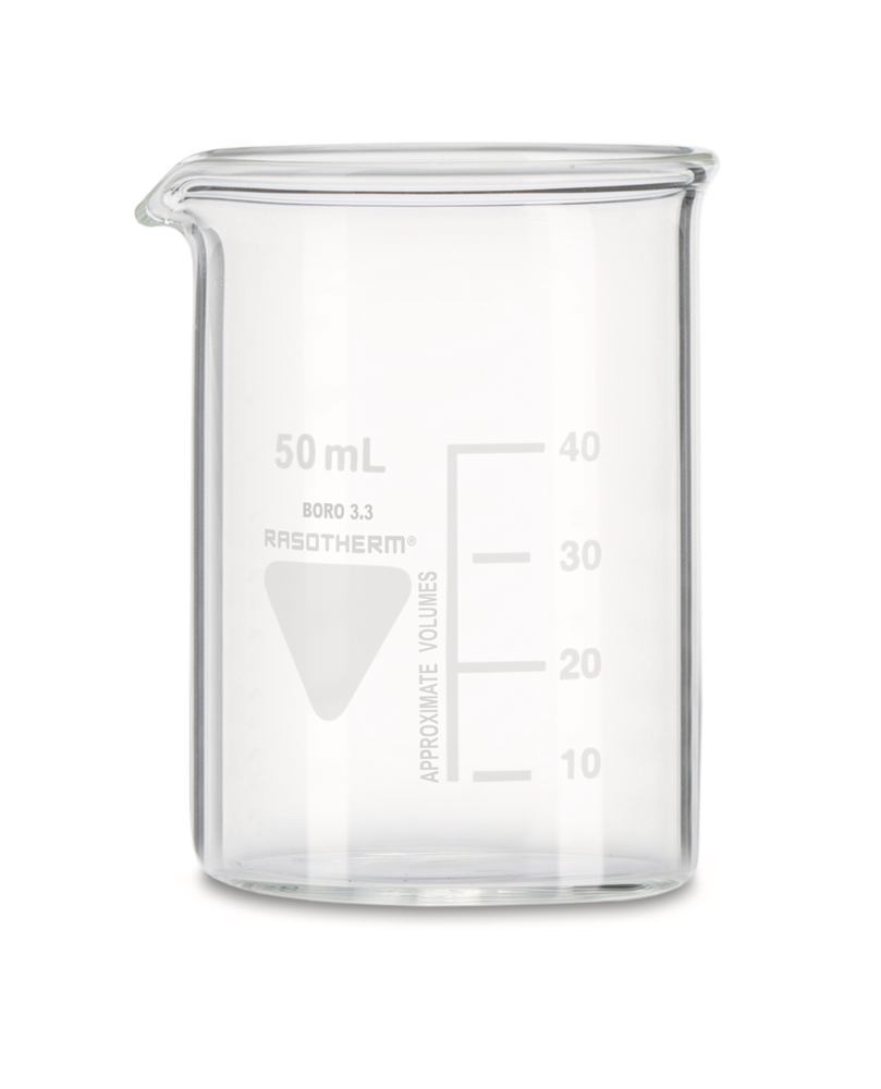 RASOTHERM beaker, short, 50 ml, 10 unit(s) - Luminix Health