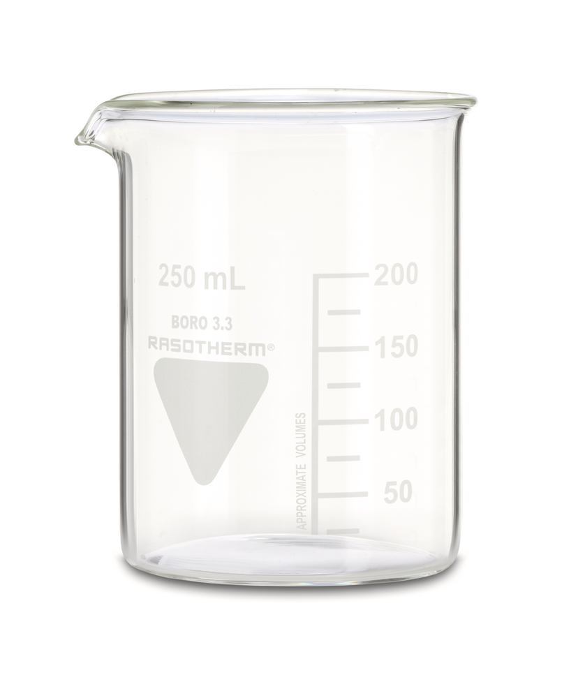 RASOTHERM beaker, short, 250 ml, 10 unit(s) - Luminix Health