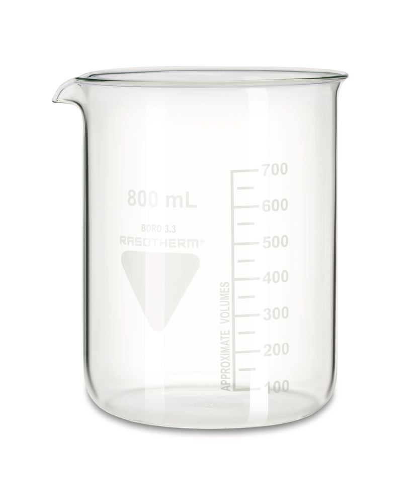 RASOTHERM beaker, short, 800 ml, 10 unit(s) - Luminix Health