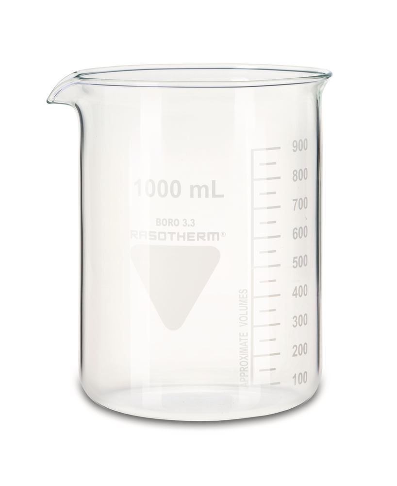 RASOTHERM beaker, short, 1000 ml, 10 unit(s) - Luminix Health
