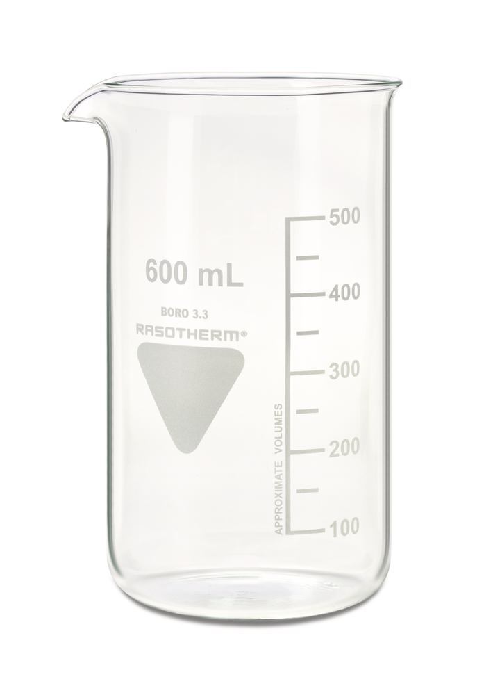 RASOTHERM beaker, tall, 600 ml, 10 unit(s) - Luminix Health