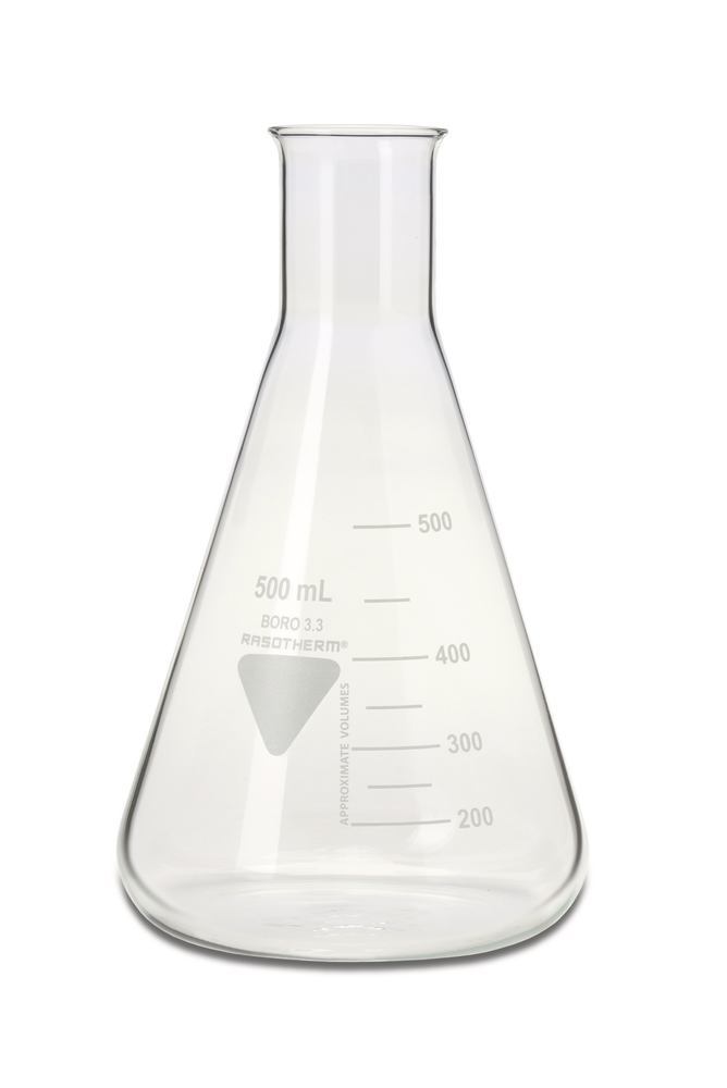 RASOTHERM narrow-neck Erlenmeyer flasks, 500 ml, 10 unit(s) - Luminix Health