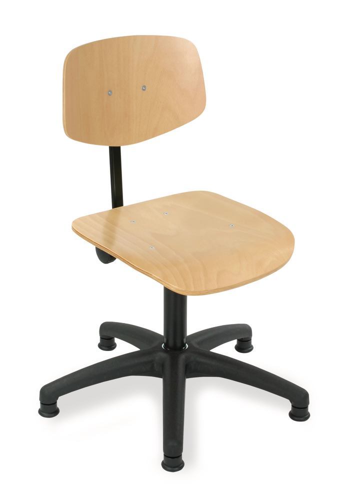 Eco model office chair, Beech, glides, 1 unit(s) - Luminix Health