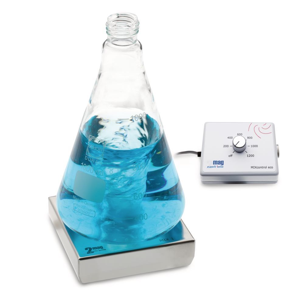 MIXdrive 1 eco HT magnetic stirrer, 120-1200/min, 3 l, 120x120x35 mm,, 1 unit(s) - Luminix Health