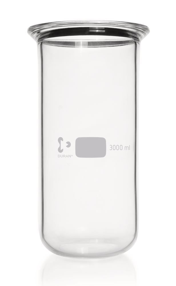 Flat flange beaker, DURAN®, DN120,, with groove, 3000 ml, 1 unit(s) - Luminix Health