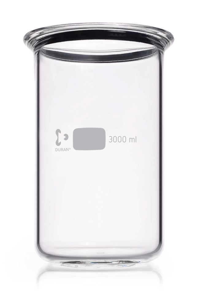 Flat flange beaker, DURAN®, DN150,, with groove, 3000 ml, 1 unit(s) - Luminix Health