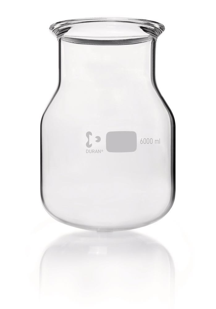 Flat flange reaction vial, DURAN®,, with groove, 6000 ml, 1 unit(s) - Luminix Health