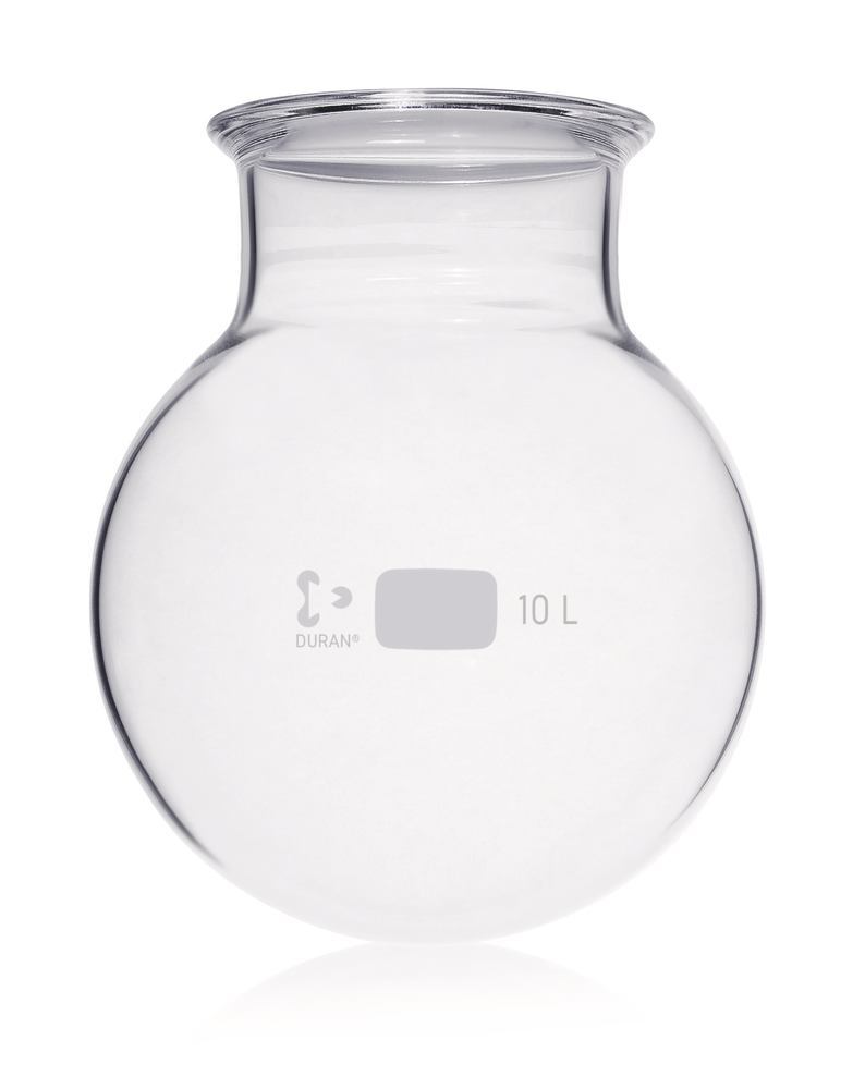FF round bottom flask, DURAN®, DN100,, with groove, 10,000 ml, 1 unit(s) - Luminix Health