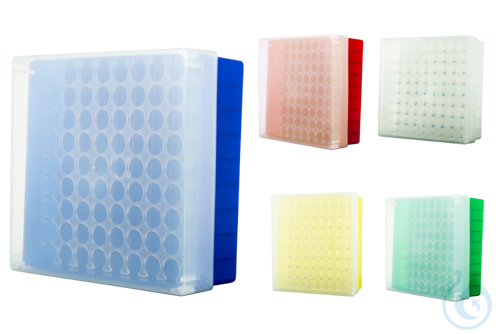 neoLabLine neoBox 81 plus, cryo boxes made of PP, 133x133x53 mm set of 5 all col - Luminix Health
