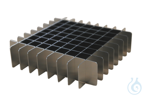 Cryomaster® stainless steel 9x9 grid for stainless steel cryobox 136x136x53 mm - Luminix Health