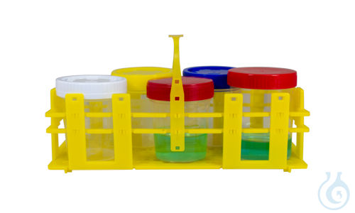 Image of neoLabLine multifunctional rack in basket form, yellow - Luminix Health
