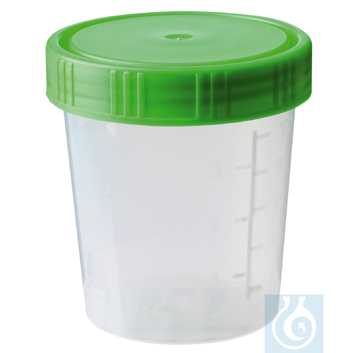 neoChoice Becher 100 ml mit Schraubdeckel gelb, montiert, unsteril, 48x5 (=240)