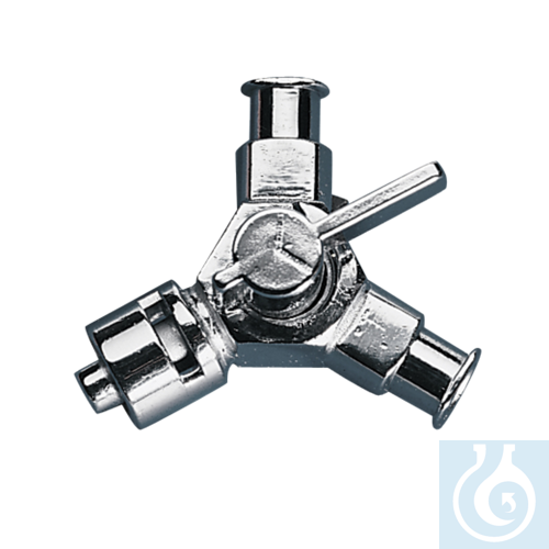 neoLab® Metal Y-cock w. 3 Luer connectors, 2 LLW, 1 LLM - Luminix Health