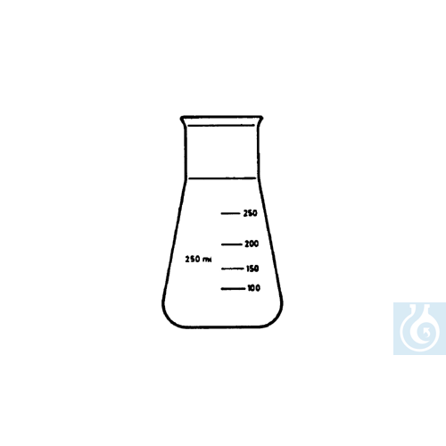Image of neoLab® Erlenmeyer flask, borosilicate glass, wide neck, 200 ml Simax, 10 pcs./p - Luminix Health
