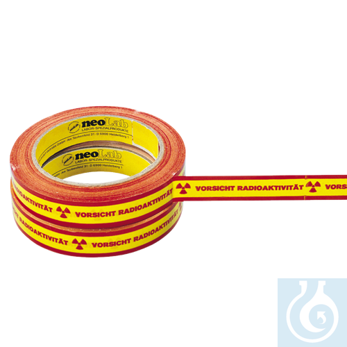 Image of neoLab® Adhesive Tape ''Caution Radioactivity'', 66 m/roll