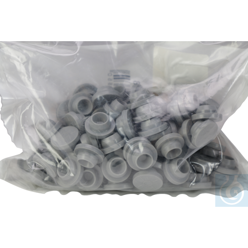 Image of neoLab® stopper 20 mm, butyl grey, 100 pcs./pack - Luminix Health