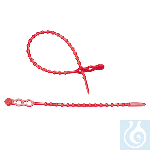 neoLab® universal tie (PE), red, 120 mm long, 100 pcs./pack - Luminix Health