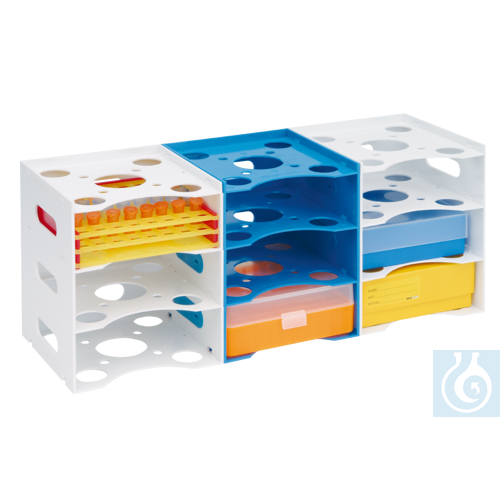 Image of neoLab® Lid with handle, for neoStackRack, blue - Luminix Health