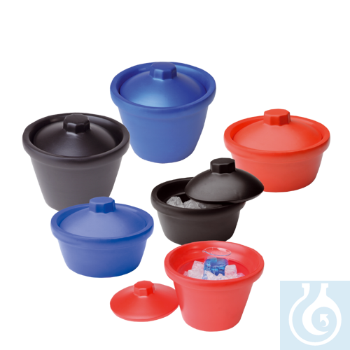 Image of neoLab® Ice bucket with lid, approx. 2.5 l, PU, black