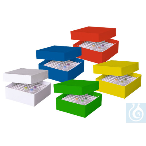 Image of neoLabLine cryo storage box economy, white, 133x133x50 mm