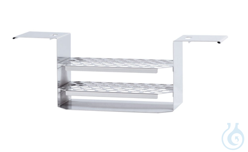 Tube rack, 13mm, S, stainless, Stainless steel rack for baths size S, Ø13 mm - Luminix Health