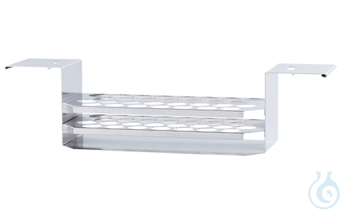 Tube rack, 22mm, ML, stainless, Stainless steel rack for baths size M+L, Ø22 mm - Luminix Health