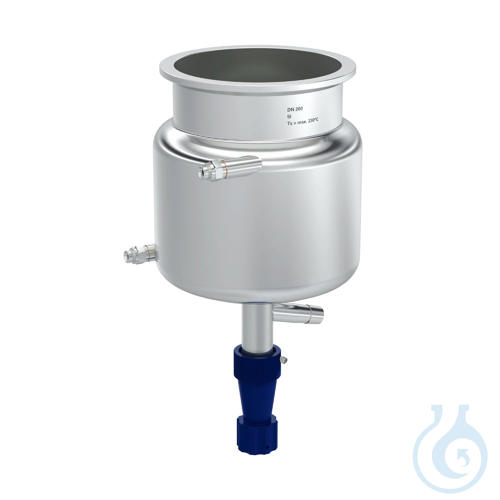 LR 5000.4, Stainless steel reactor vessel, dbl-walled, bot.drain, 5000 ml