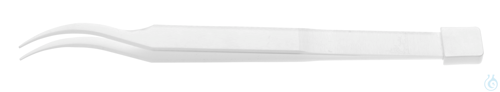 Image of Solid ceramic tweezers, , 125mm, smooth, pointed, curved - Luminix Health