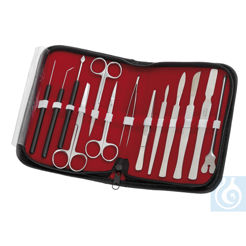 Dissecting set in leather, 13 pcs. - Luminix Health