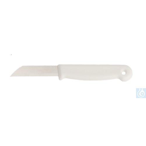 Image of Loboratory knife, white, blade 6 cm - Luminix Health