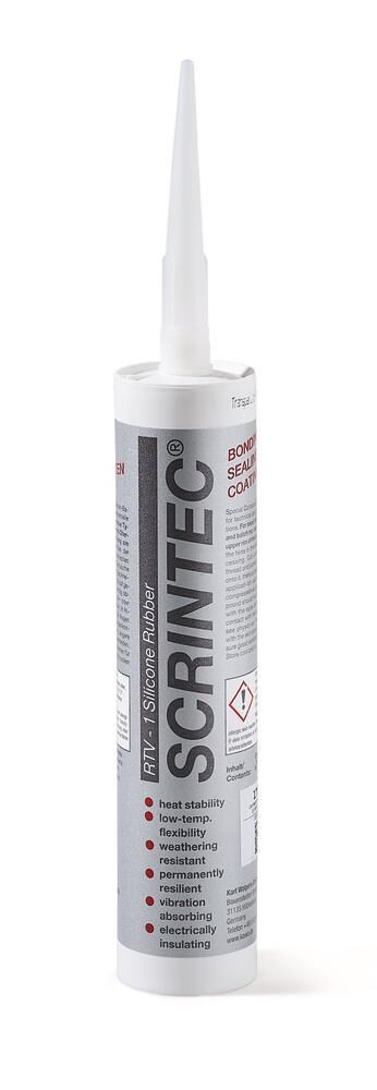 Eéncomponent siliconenrubber Scrintec® 901, rood, patroon 310 ml, art. 2024.2