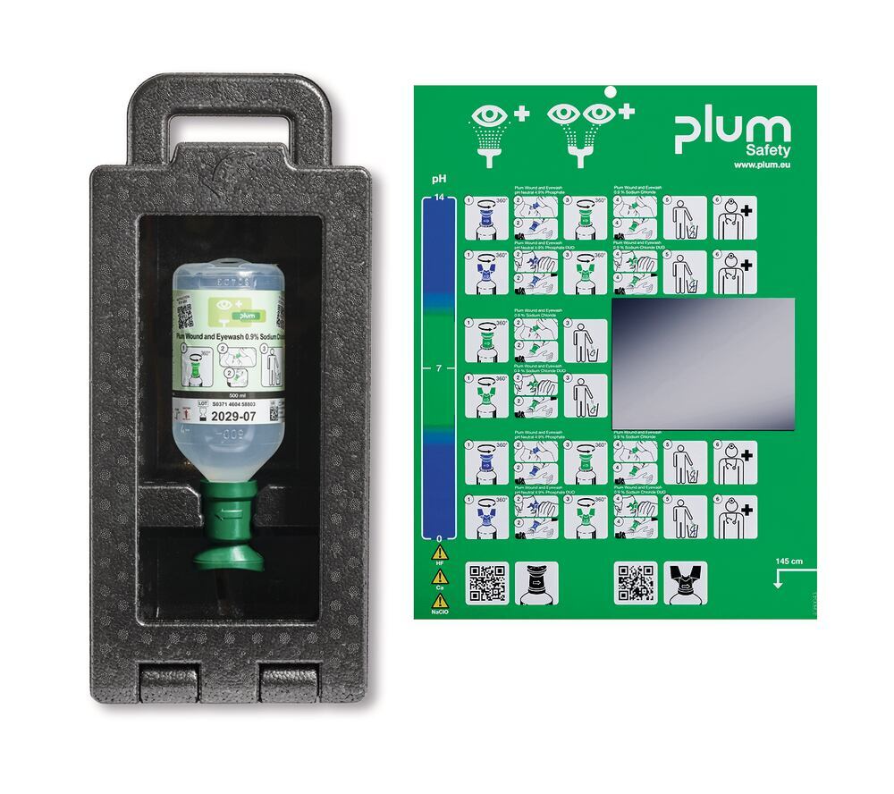 Plum iBox 1 eye wash station, 1 × 500 ml, sterile