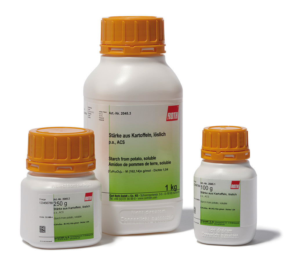 Starch from potato, soluble, p.a., ACS, 100 g, plastic - Luminix Health