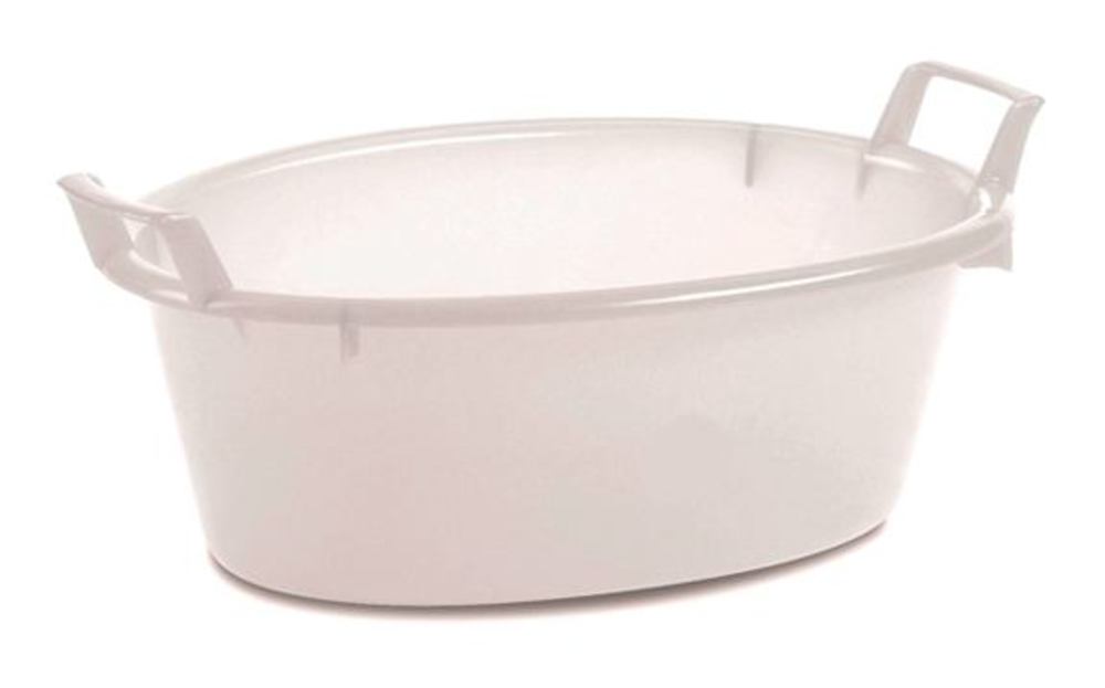 Oval tub, PP, white, 30 l, 1 unit(s) - Luminix Health