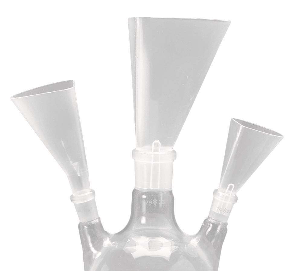 Rotilabo®-standard joint funnel, PP, conical ground joint 14/23, L 75 mm - Luminix Health