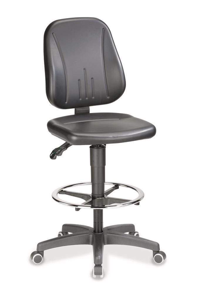 Basic office chair, Faux-leather, H 620-890 mm, foot ring, 1 unit(s) - Luminix Health