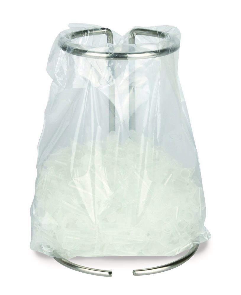 Table stand for waste bags 200 x 300 mm, made of stainless steel, autoclavable - Luminix Health