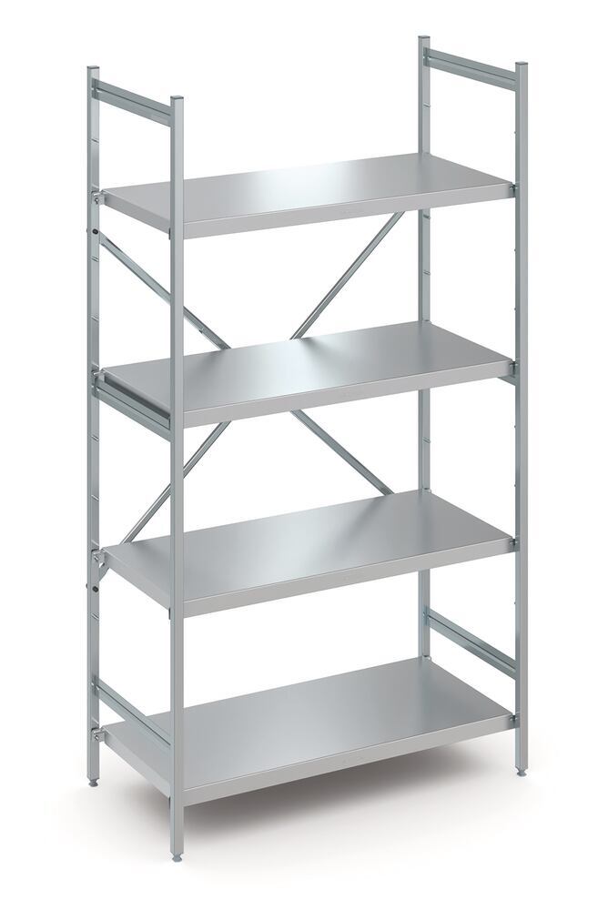 Stainless steel shelving unit 100 x 60 x 200 cm