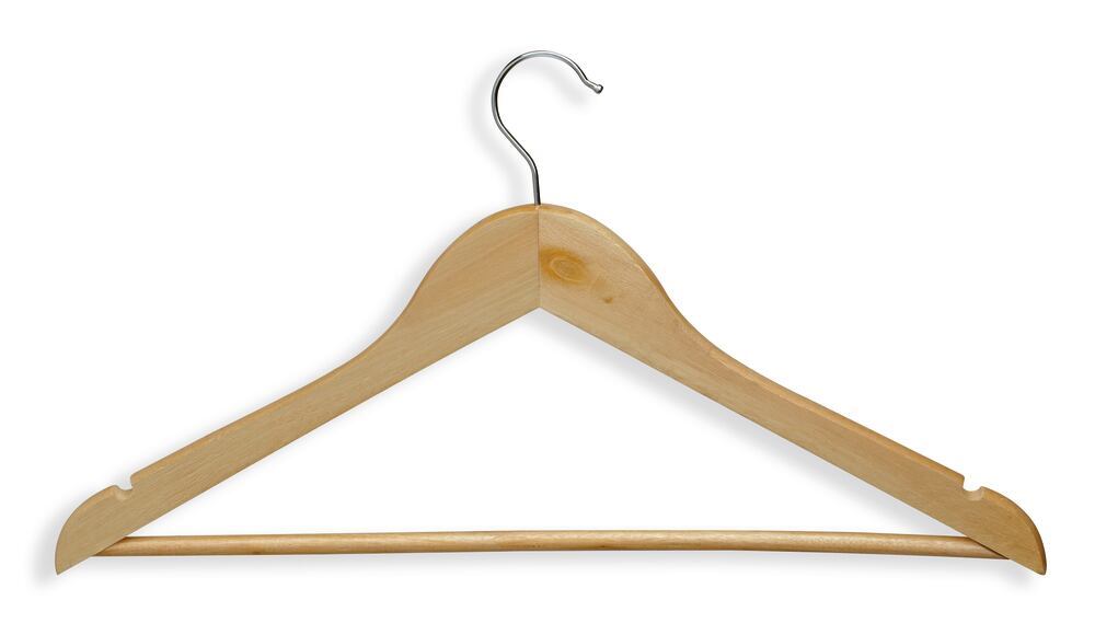 Wooden clothes hanger